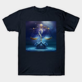 Zodiac Sign LIBRA  - Fantasy Illustration of astrology Libra T-Shirt